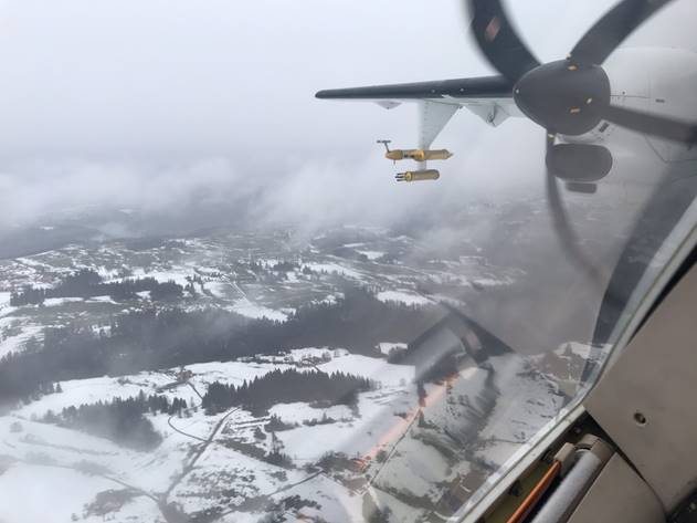 Vue du cockpit (photo des pilotes)